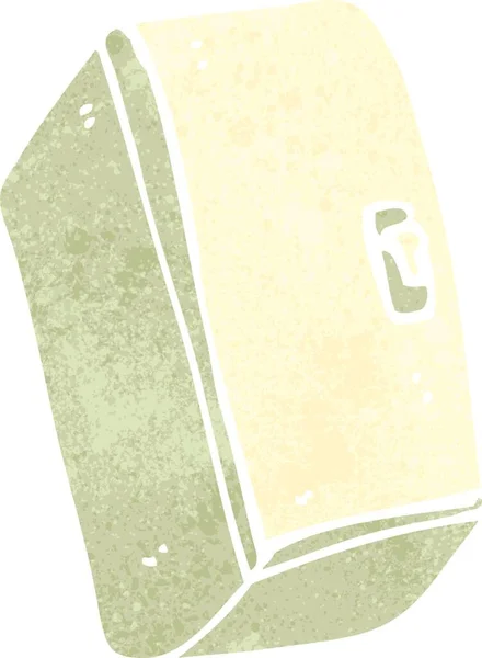 Retro Cartoon Kühlschrank Vektorillustration — Stockvektor