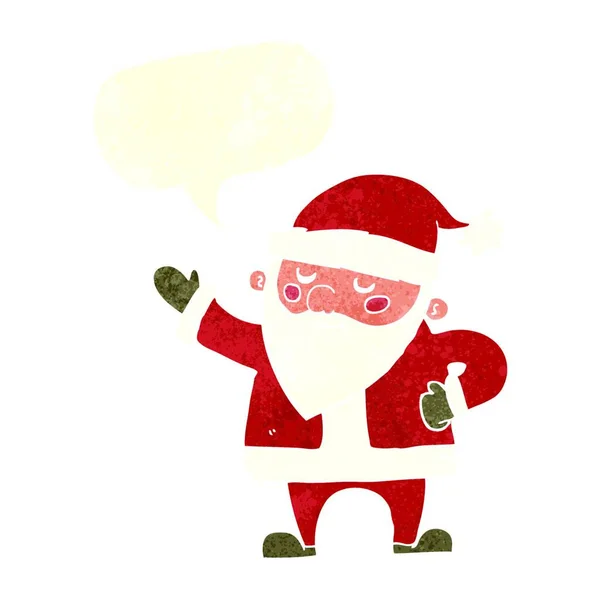 Dessin Animé Santa Claus Isolé Sur Blanc — Image vectorielle