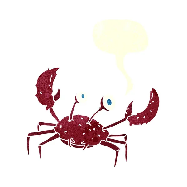 Cartoon Crab Speech Bubble — Stock Vector