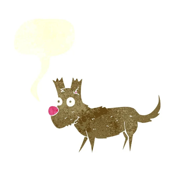 Cartoon Niedlicher Kleiner Hund Mit Sprechblase — Stockvektor