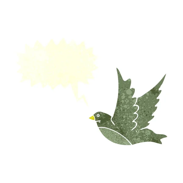 动漫与语音泡沫只飞翔的小鸟 — 图库矢量图片