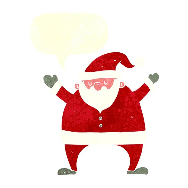 Cartoon Weihnachtsmann Isoliert Auf Weiß — Stockvektor