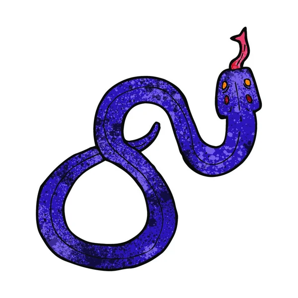 Serpiente Dibujos Animados Ilustración Sobre Fondo Blanco — Vector de stock