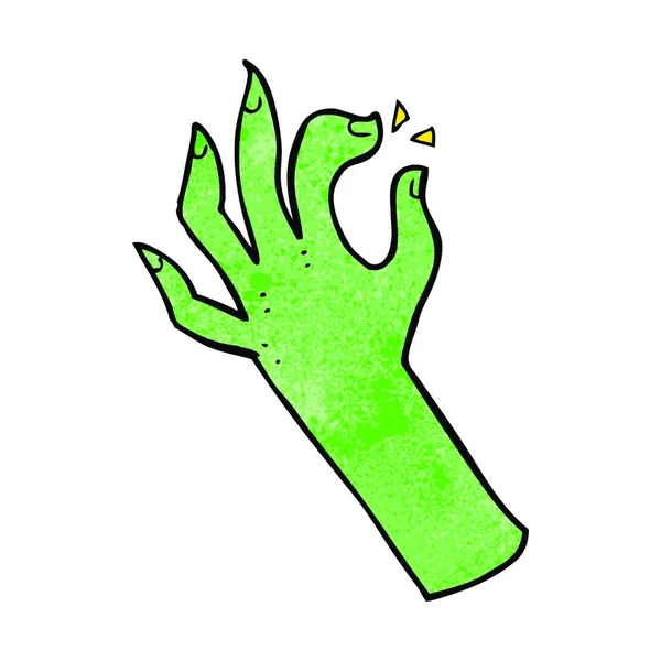 Cartoon Hand Symbol Illustration White Background — Stock Vector