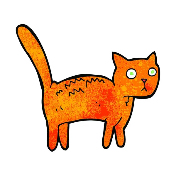 การ นแมวท ากล ภาพวาดบนพ นหล ขาว — ภาพเวกเตอร์สต็อก