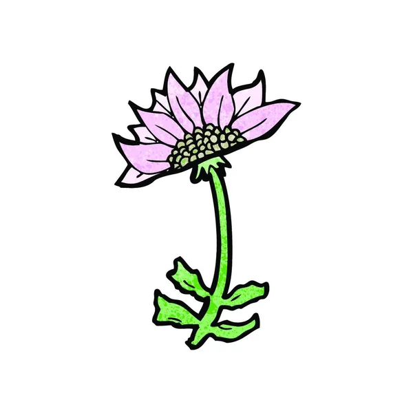 Cartoon Blume Auf Weiß — Stockvektor