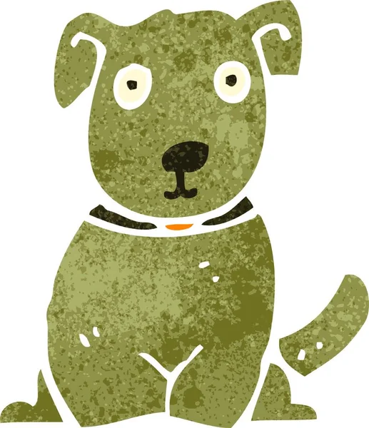 Retro Cartoon Hund Illustration Auf Weißem Hintergrund — Stockvektor