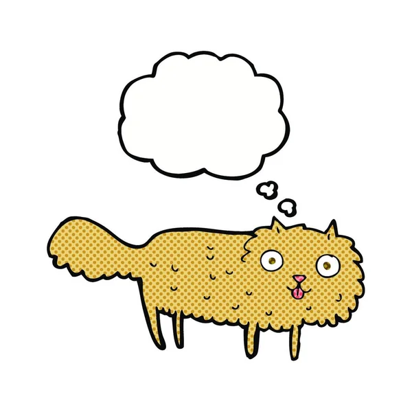 有思想泡泡的卡通毛猫 — 图库矢量图片
