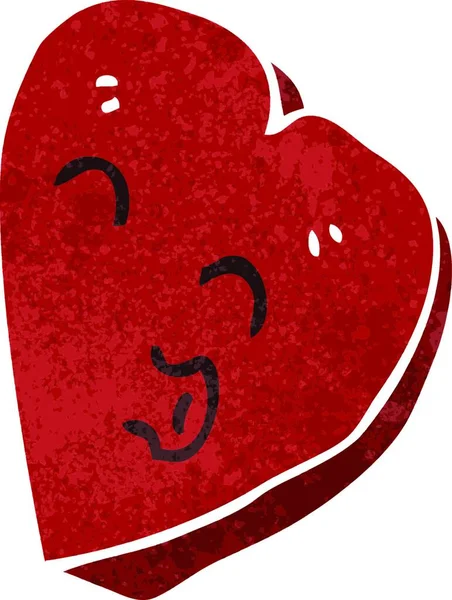 Retro Karikatür Kalp Sembolü — Stok Vektör