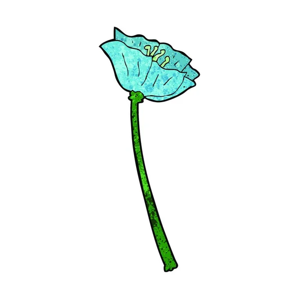 Tecknad Blomma Vit — Stock vektor