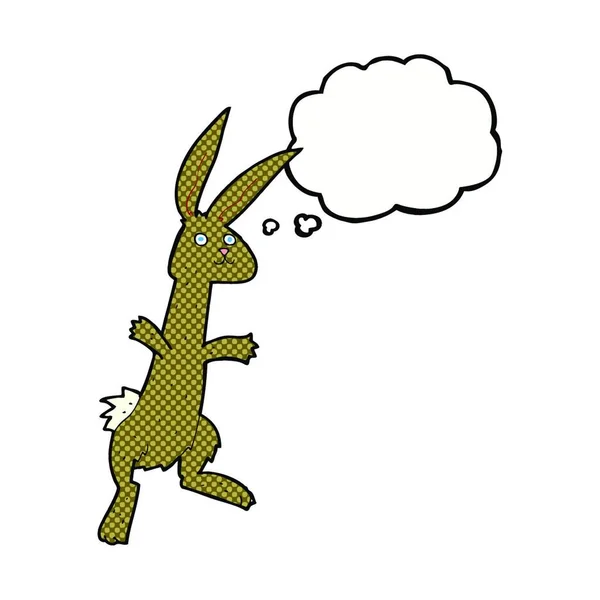 Cartoon Rabbit Thought Bubble — Stock Vector