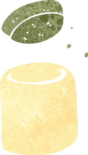 Rétro Pot Cuisine Argile Dessin Animé — Image vectorielle