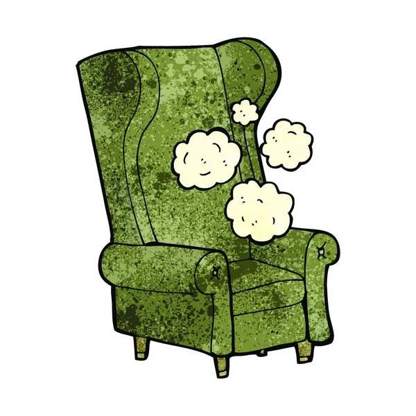 卡通片旧椅子 白色背景插图 — 图库矢量图片