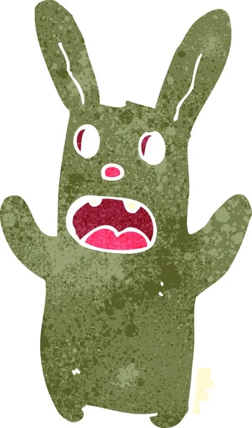 レトロな漫画不気味なウサギ — ストックベクタ