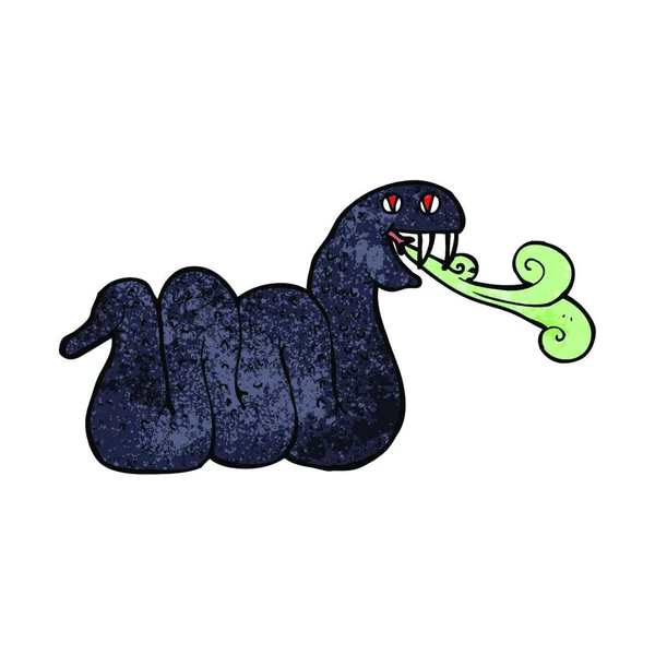 Serpent Dessin Animé Illustration Sur Fond Blanc — Image vectorielle