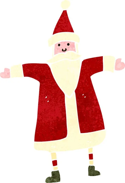 Retro Dibujos Animados Santa Claus — Vector de stock