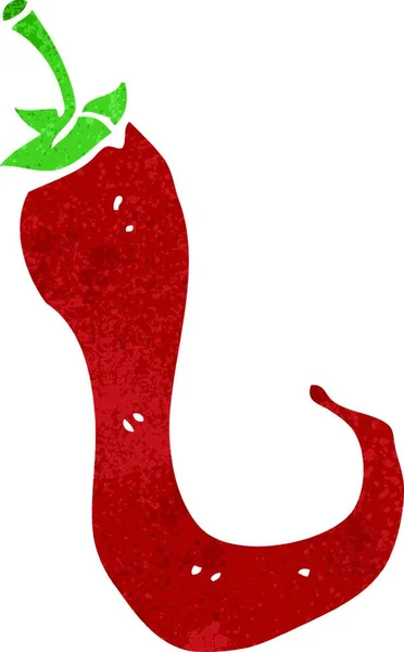 Retro Cartoon Chili Pepper — Stock Vector