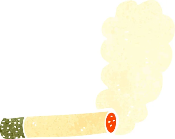 Cigarrillo Dibujos Animados Retro Ilustración Sobre Fondo Blanco — Vector de stock