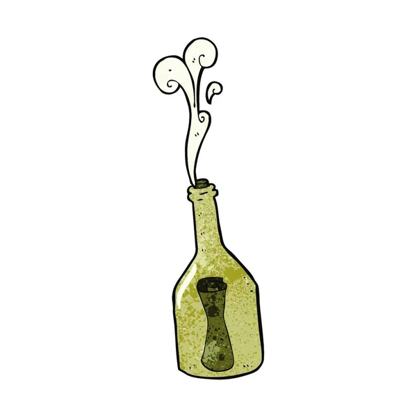 Carta Dibujos Animados Una Botella — Vector de stock