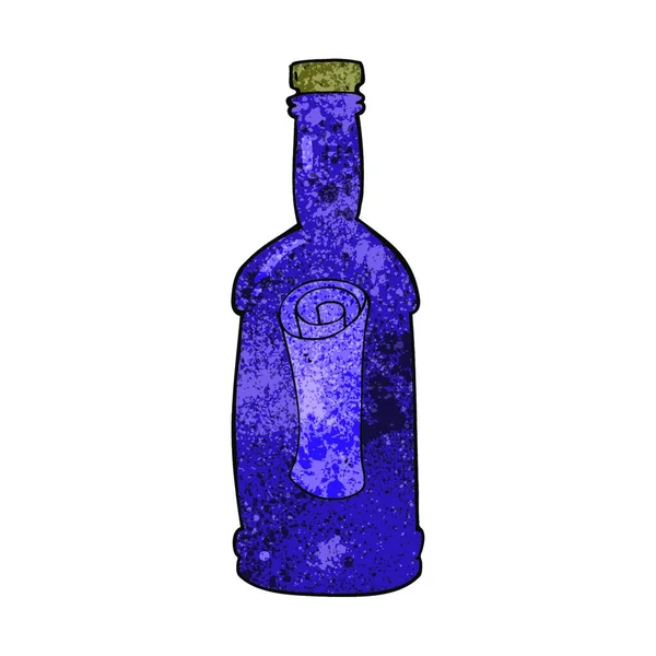Cartoon Letter Bottle — Stock Vector