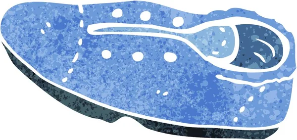 Retro Caricature Chaussure Bleue — Image vectorielle