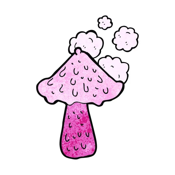 Cartoon Mushroom Illustration White Background — Stock Vector