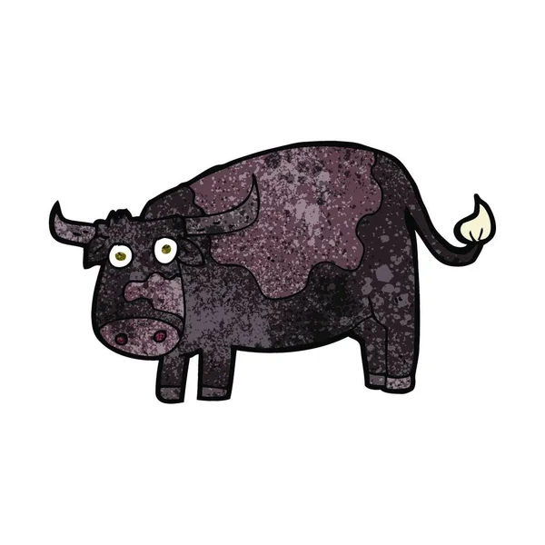Vaca Dos Desenhos Animados Ilustração Fundo Branco — Vetor de Stock