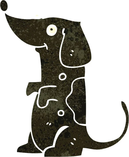 Ретро Мультфильм Симпатичная Собака — стоковый вектор