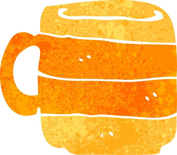 Ρετρό Κύπελλο Καφέ Κινουμένων Σχεδίων — Διανυσματικό Αρχείο
