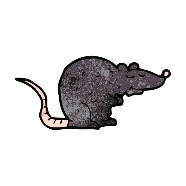 Cartone Animato Nero Ratto Bianco — Vettoriale Stock