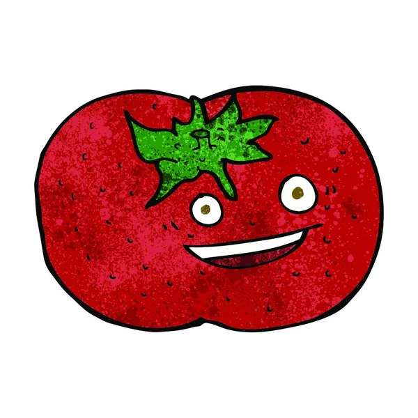 Bonito Engraçado Desenho Animado Tomate —  Vetores de Stock
