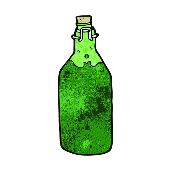 Cartoon Fles Illustratie Witte Achtergrond — Stockvector