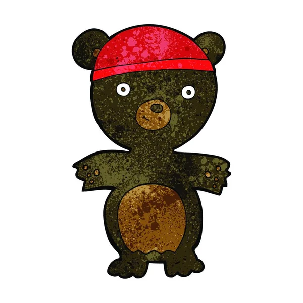 Мультяшний Милий Чорний Ведмідь — стоковий вектор