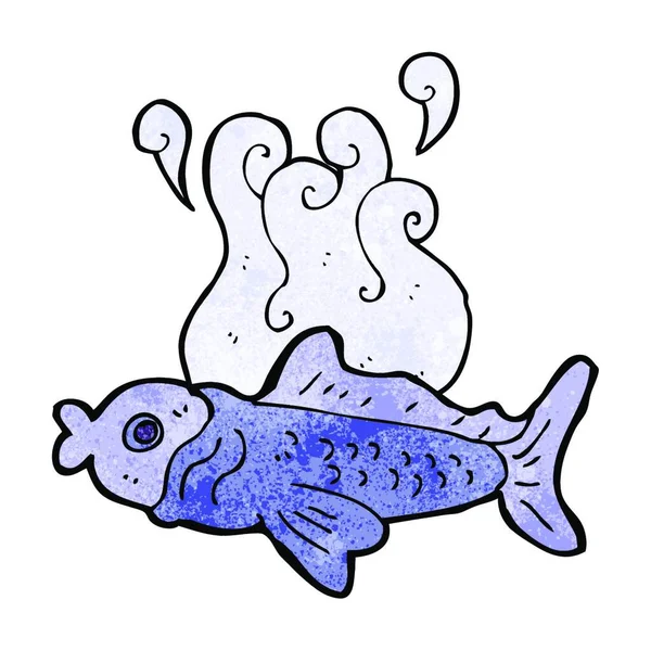 Мультик Смешная Рыба Векторная Иллюстрация — стоковый вектор