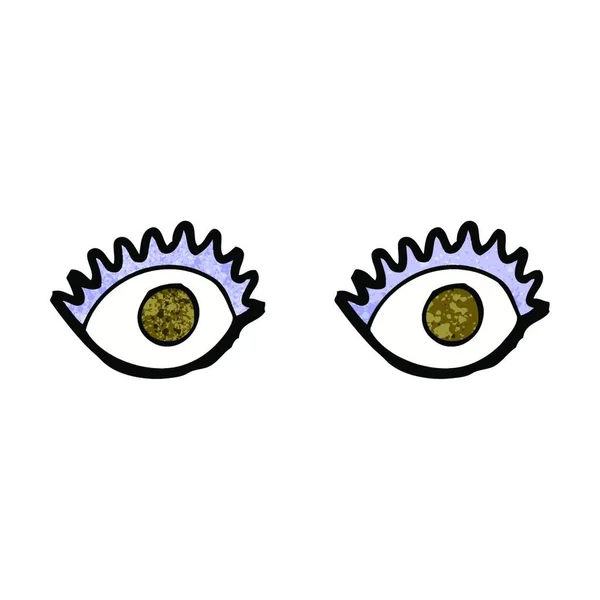 Olhos Dos Desenhos Animados Branco —  Vetores de Stock