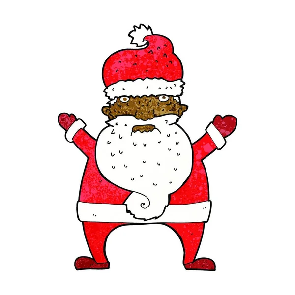 Cartoon Lelijke Santa Claus — Stockvector