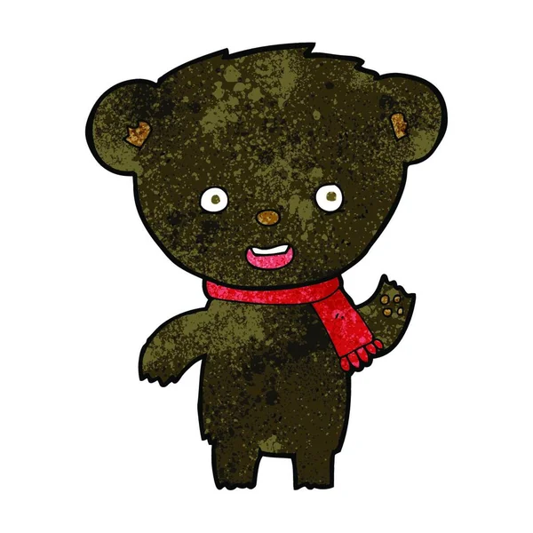 可愛い黒クマちゃん — ストックベクタ