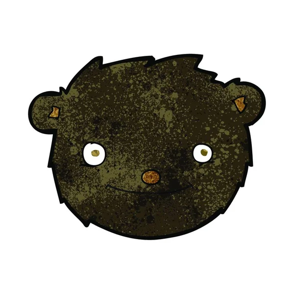 Cartoon Black Bear Head — Stock Vector