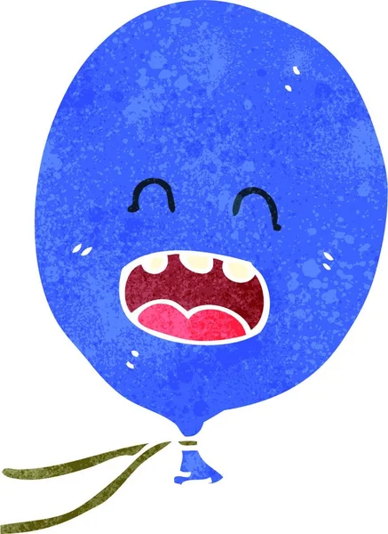 Balon Kartun Retro Ilustrasi Latar Belakang Putih - Stok Vektor