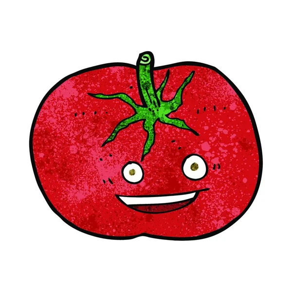 Carino Divertente Cartone Animato Pomodoro — Vettoriale Stock