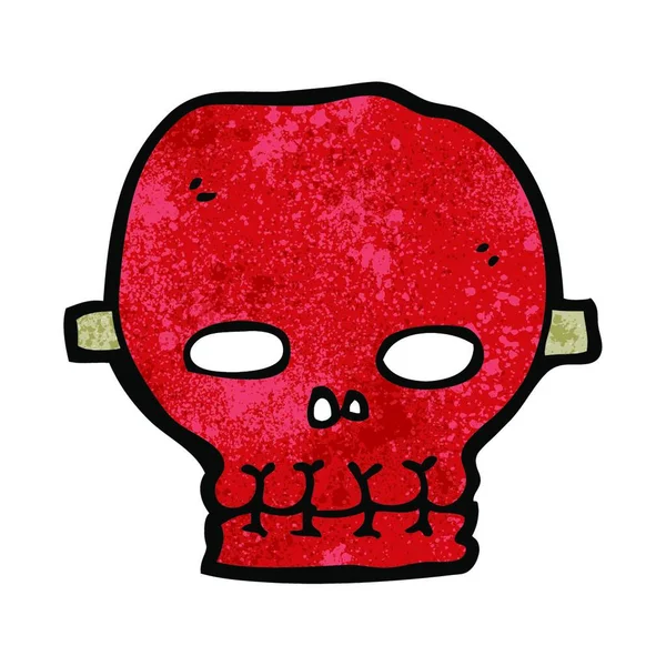 Çizgi Film Korkunç Kafatası Maskesi — Stok Vektör