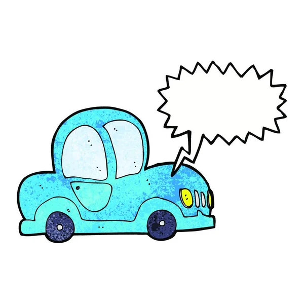 Cartoon Auto Met Spraakbel — Stockvector