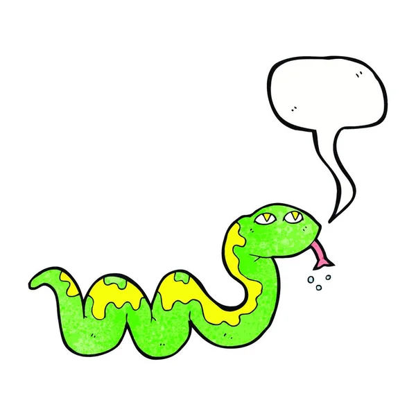 スピーチ バブルの漫画のヘビ — ストックベクタ