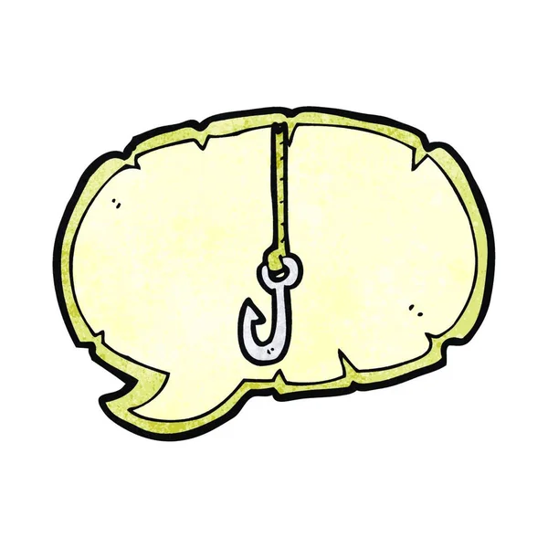 Crochet Dessin Animé Avec Bulle Parole — Image vectorielle
