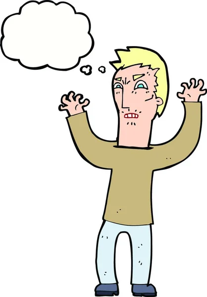 卡通人物愤怒的思想泡泡 — 图库矢量图片