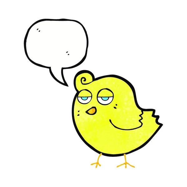 Kreskówki Ptak Bańki Mowy — Wektor stockowy