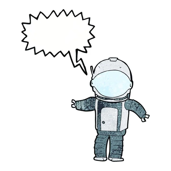 漫画の宇宙飛行士とスピーチバブル — ストックベクタ