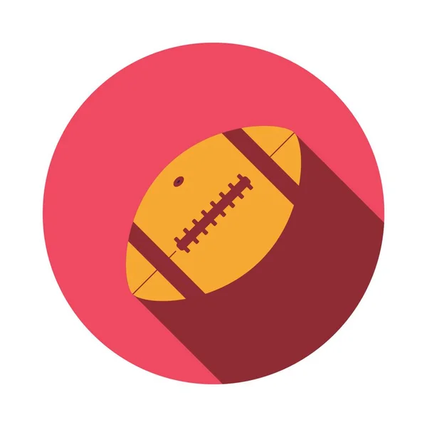 American Football Ball Icon Flat Color Design Vector Illustration — Stock Vector