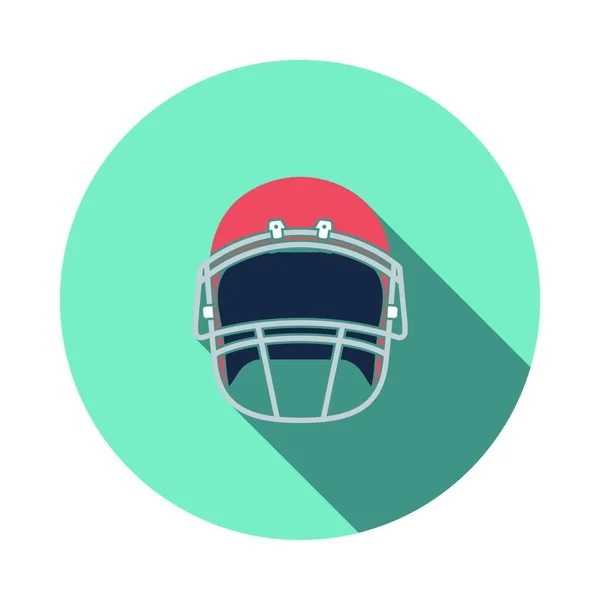 American Football Helm Ikone Flache Farbgestaltung Vektorillustration — Stockvektor