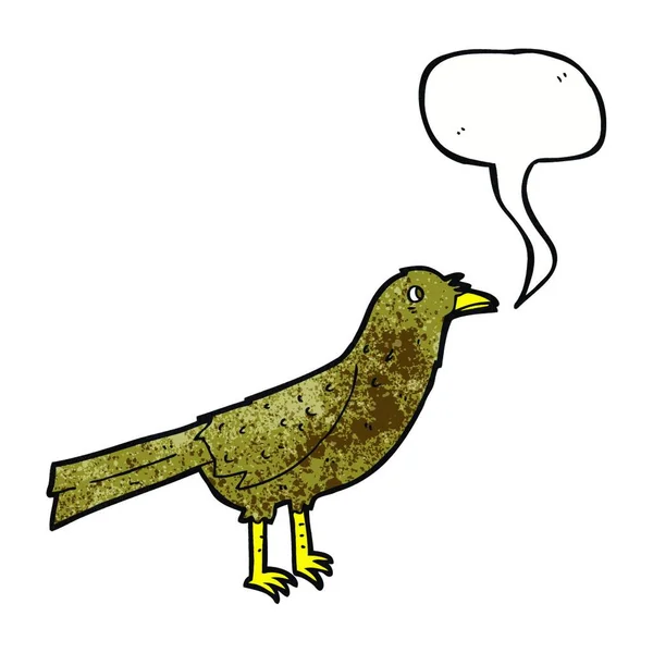 Мультяшная Птица Пузырьком Речи — стоковый вектор